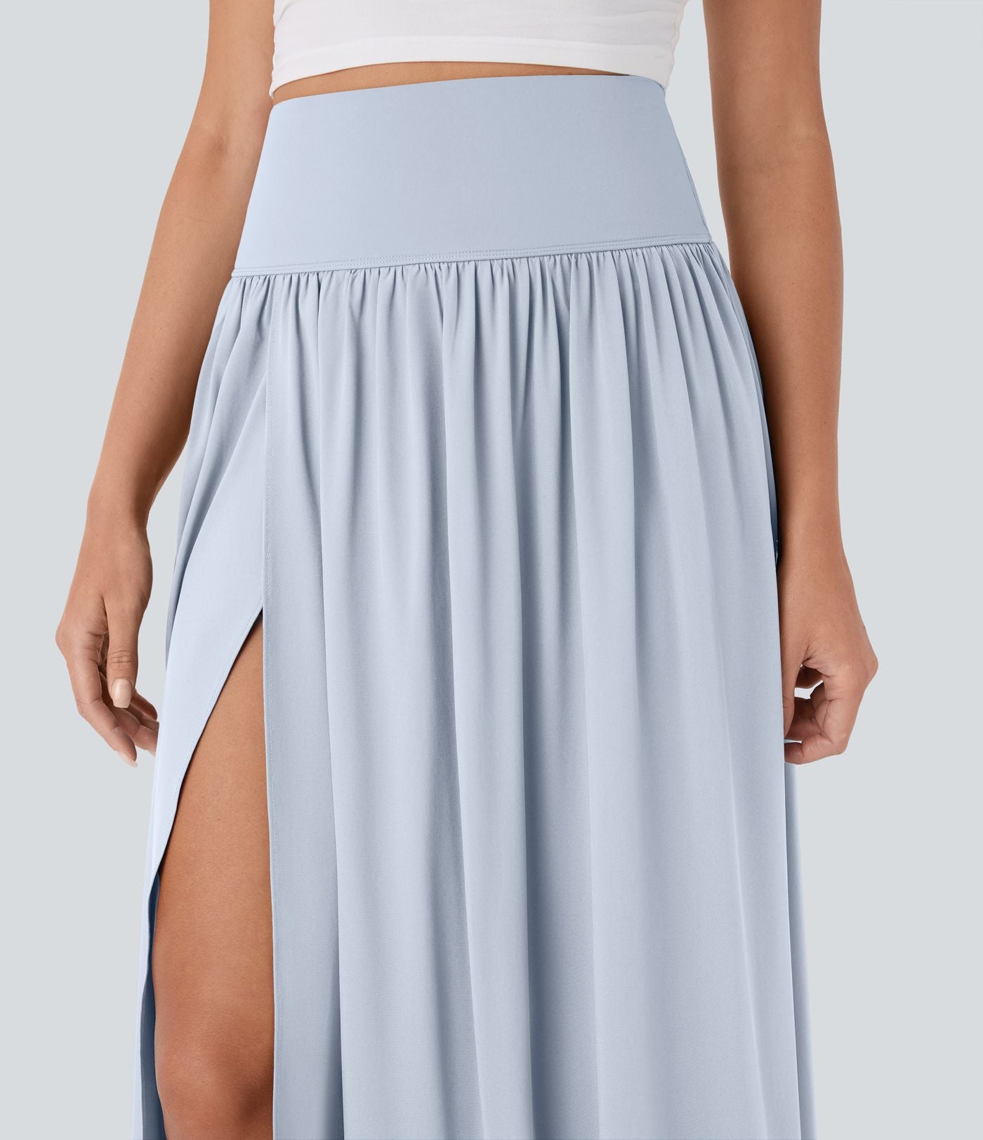 Jupe maxi fluide 2-en-1 gainante taille haute à séchage rapide Breezeful™