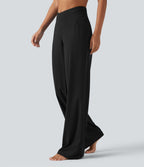 Pantalon de yoga Halara UltraSculpt™ taille haute, coupe droite et croisée, avec poches