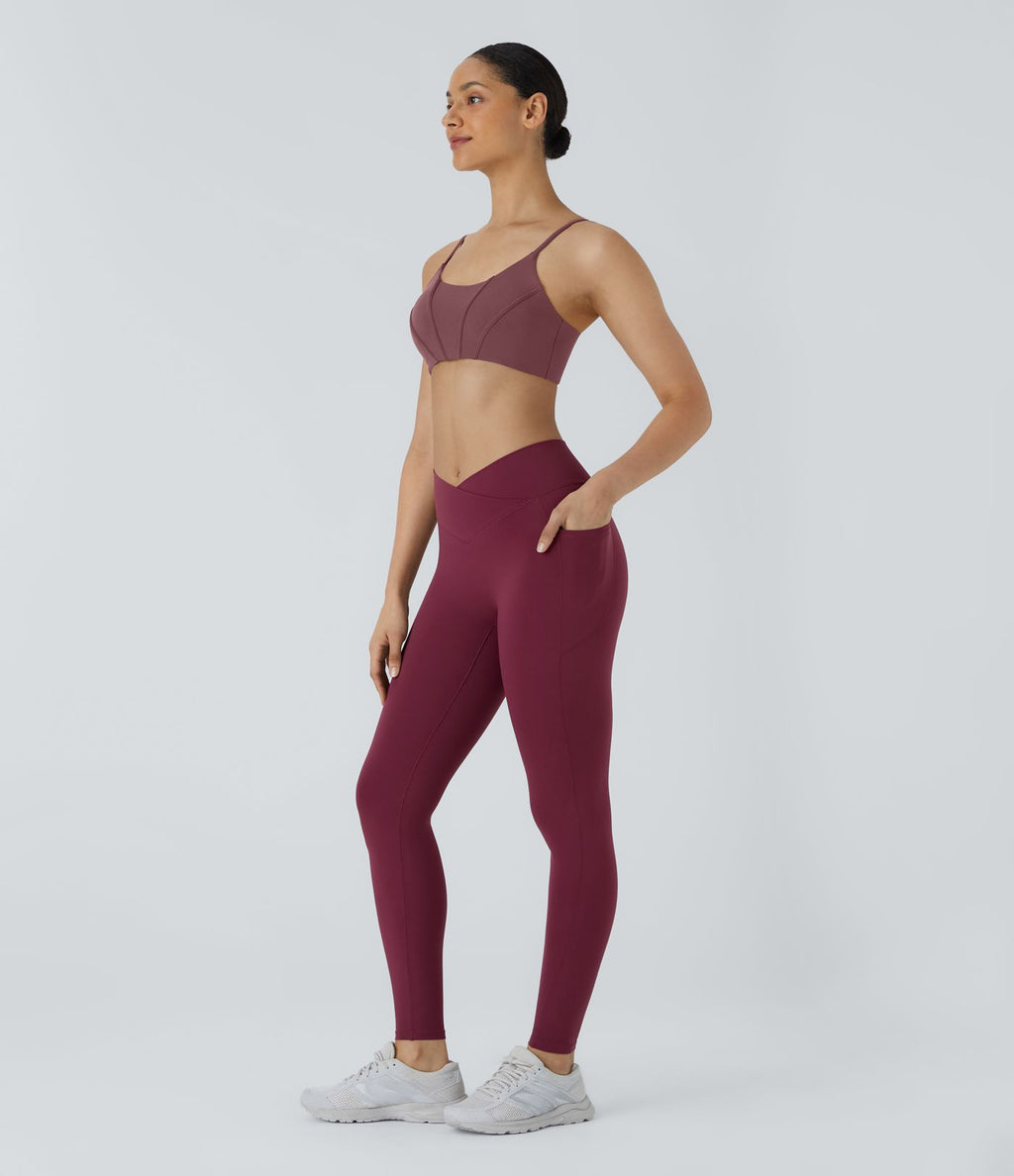 Patitoff™ 2.0 Legging Yoga Résistant Poils d'Animaux Taille Haute Croisée Poches Latérales
