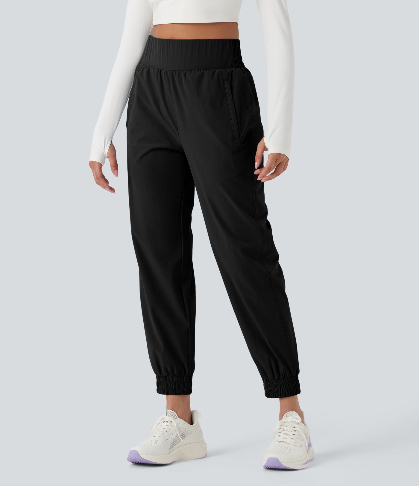 Jogging randonnée taille haute poches zippées