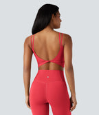 Débardeur yoga court Halara UltraSculpt™ double bretelles torsadé dos nu