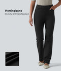 Halara Flex™ Pantalon tailleur bootcut taille haute à chevrons avec poches