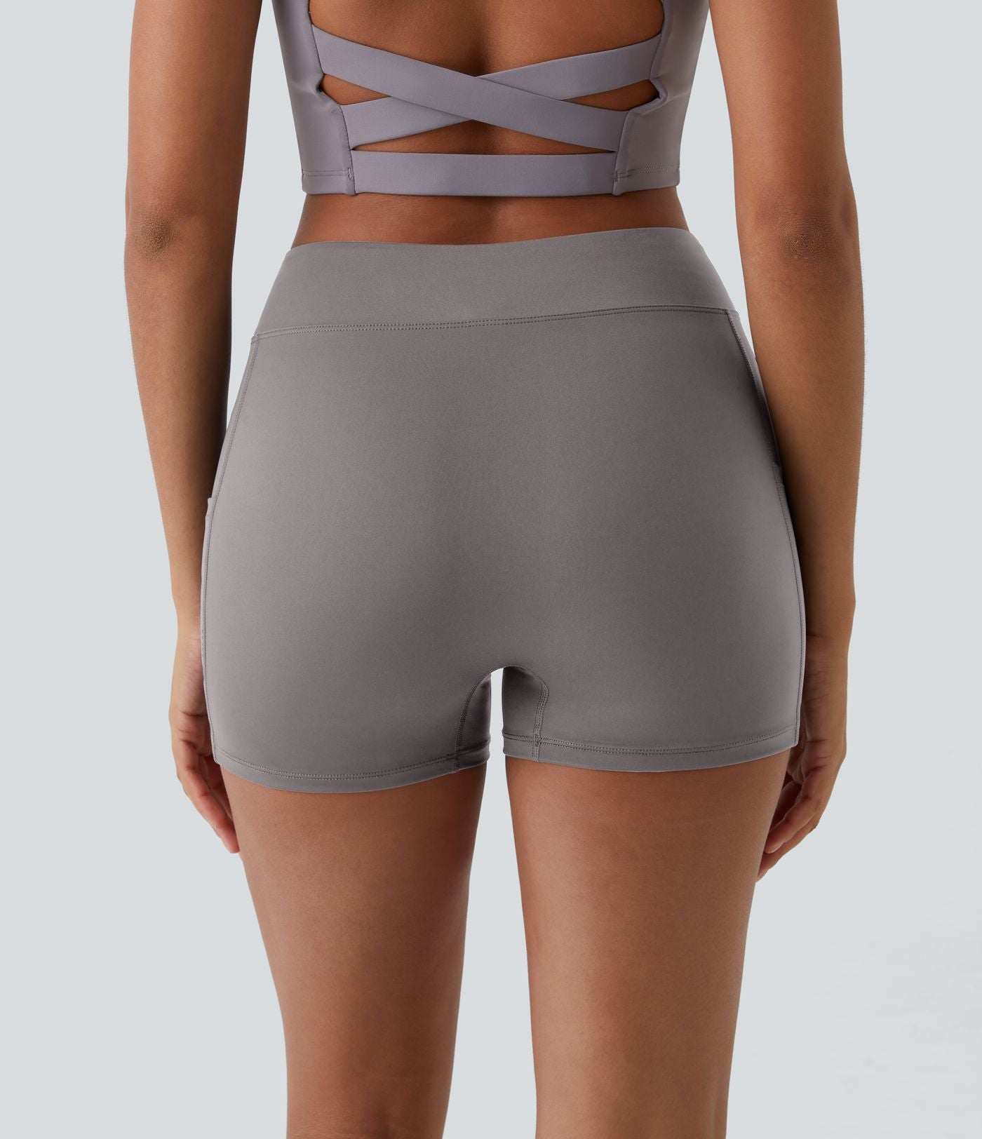 Short de yoga SoftlyZero™ Airy 8,8 cm taille haute poches latérales uni effet frais InstantCool
