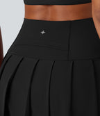 Legging à jupe étrier danse Breezeful™ 2-en-1 taille haute plissé résille contrastante séchage rapide avec poches