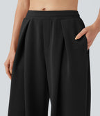 Pantalon décontracté SpacerTek™ baggy taille mi-haute, dos croisé avec cordon de serrage et poches