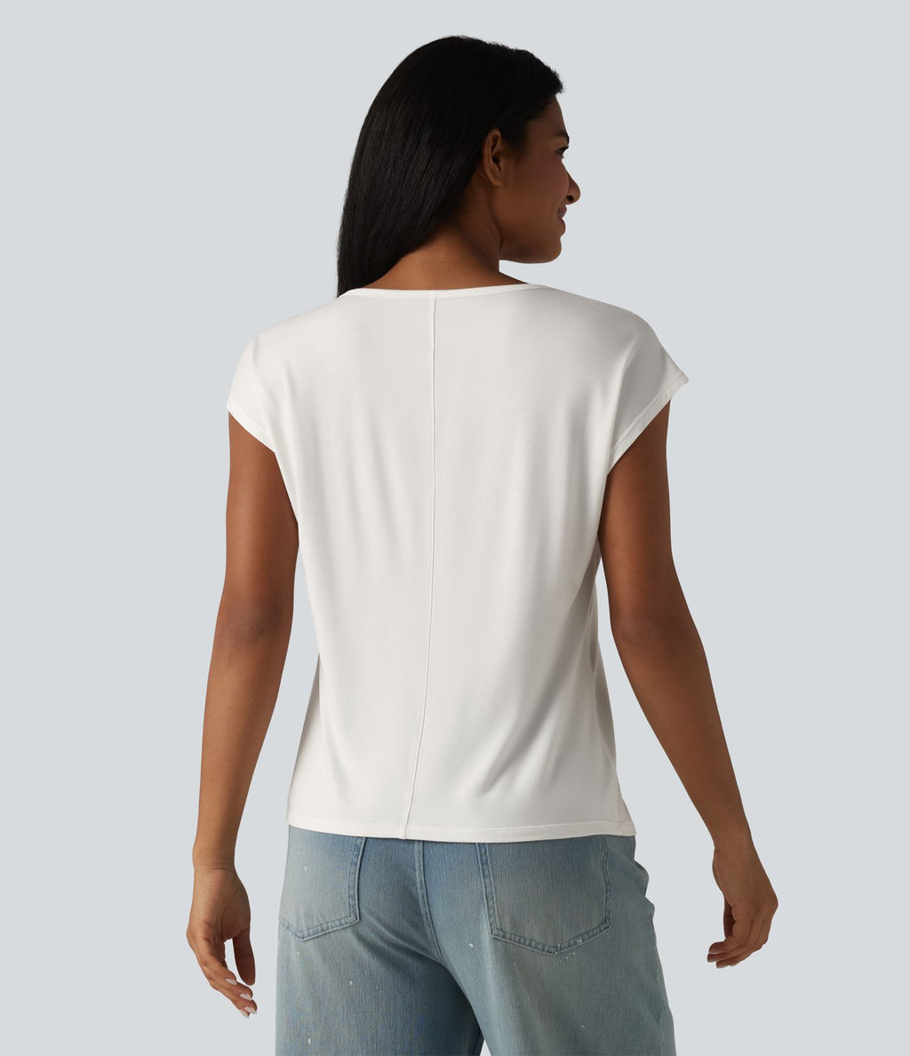 T-shirt col U manches courtes