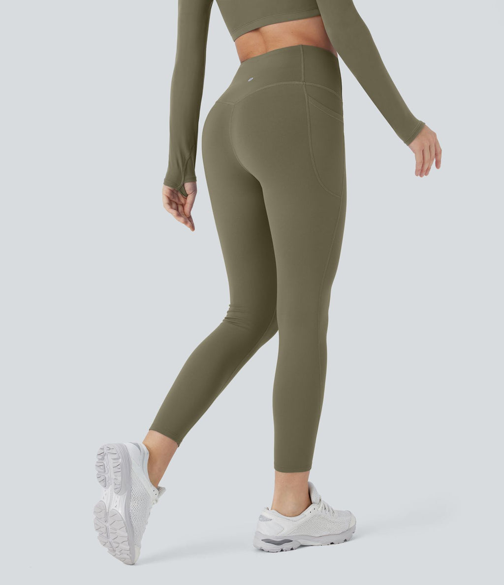 Legging de sport taille haute gainant et thermique Softlyzero™ avec poches