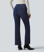 Halara Flex™ Jean bootcut casual taille mi-haute à boutons décoratifs avec poches