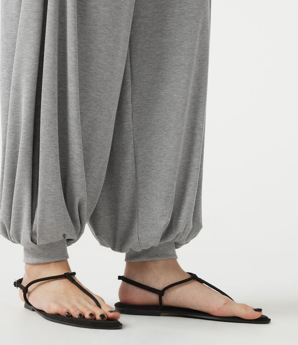 Jogging décontracté côtelé ventre plat, taille haute, très extensible, à poches