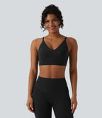 Brassière de sport yoga Halara UltraSculpt™ bretelles croisées dos nu maintien léger