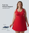Robe de tennis 2-en-1 Halara UltraSculpt™ grande taille avec soutien-gorge intégré push-up et poches - Édition Easy Peasy