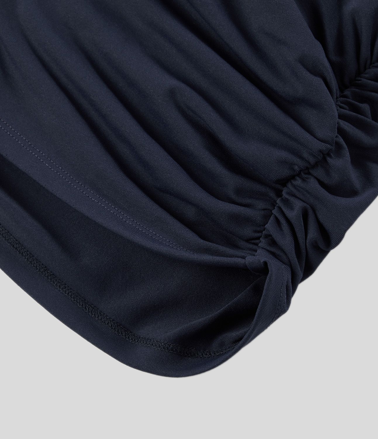 Blouse Travail Unie Froncée Croisée Manches Courtes Col en V