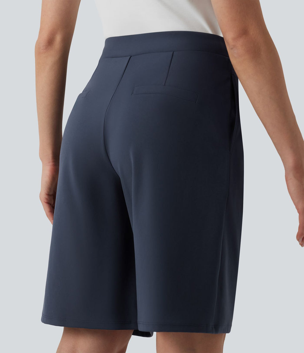 Short tailleur DayStretch mi-taille asymétrique 25 cm avec poches