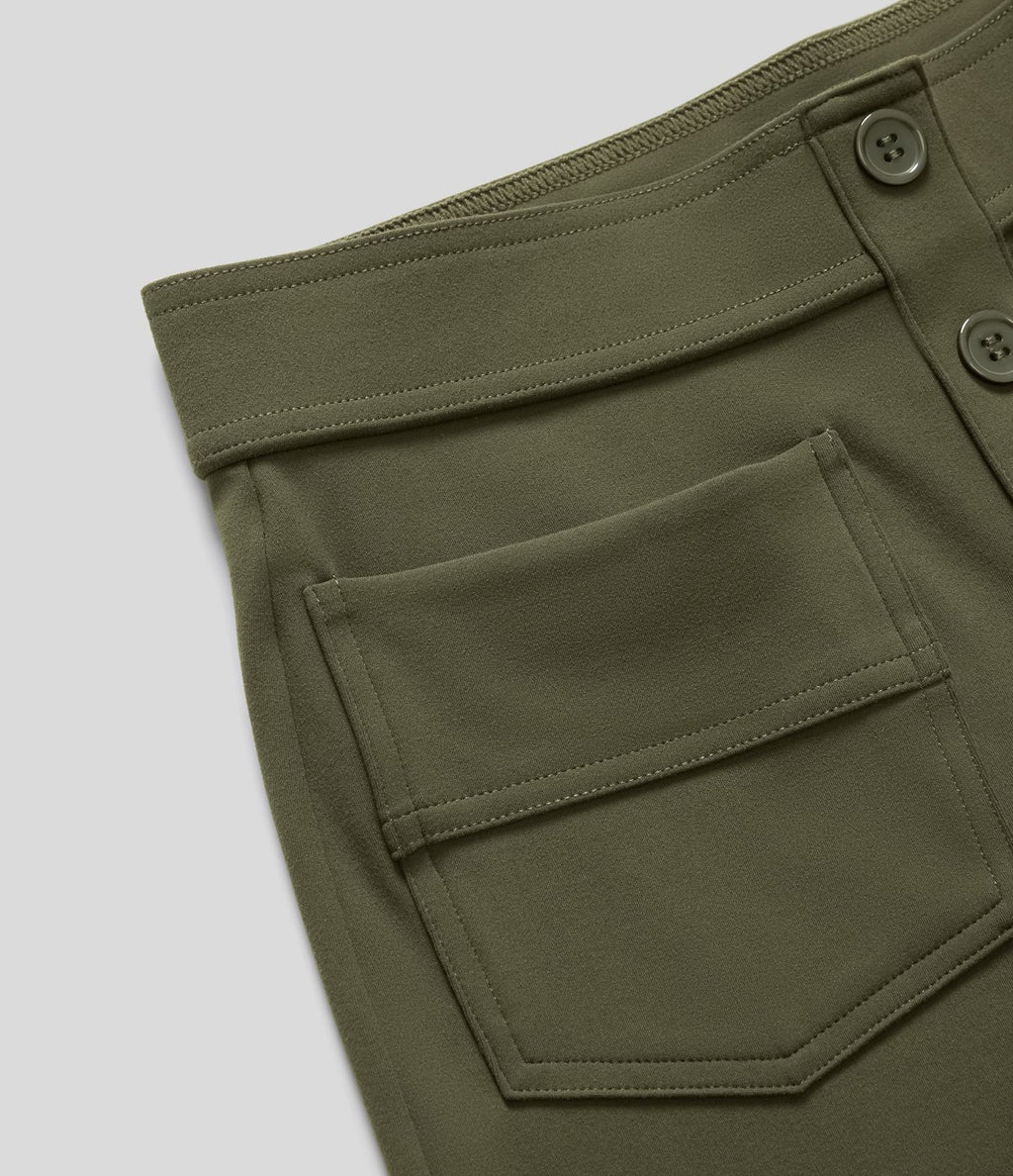 Pantalon taille haute coupe droite DayStretch avec poches