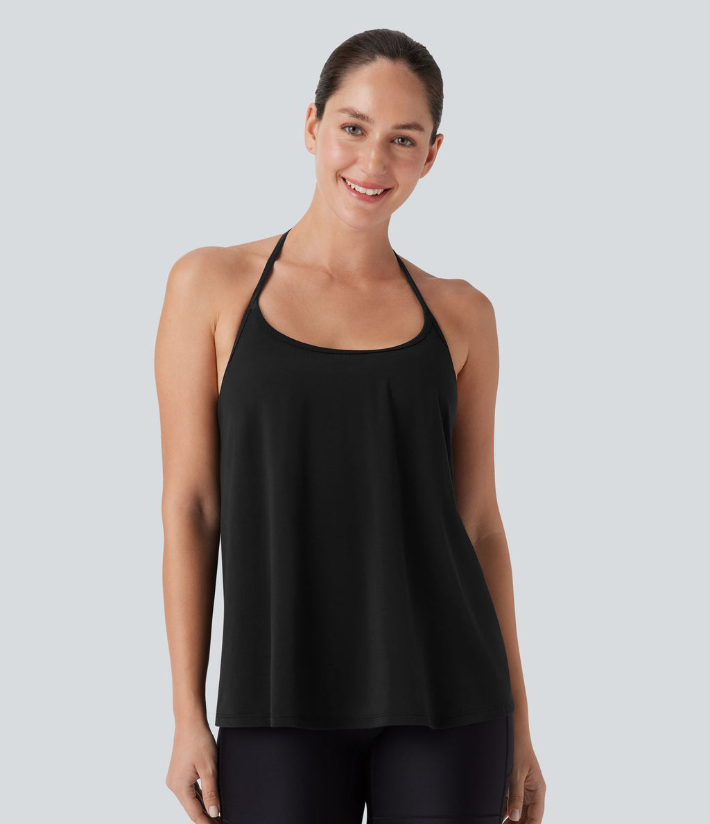 Softlyzero™ Airy Haut de yoga dos nu à encolure américaine sensation fraîcheur-UPF50+