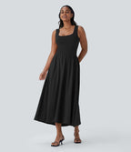 Robe longue décontractée sans manches Breezeful™ à découpes et séchage rapide - Se porte devant ou dos