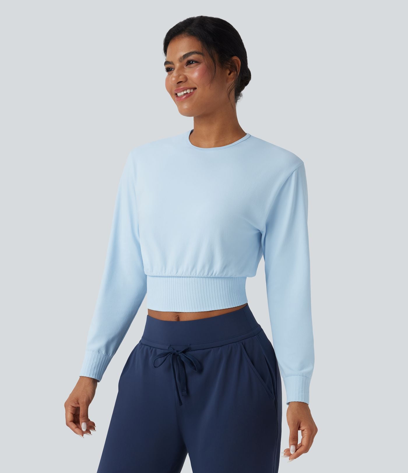 Haut de sport col rond à manches longues sans couture OneForm Seamless Flow