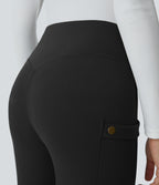 Pantalon taille haute ajusté longueur cheville avec poches décoratives DayStretch
