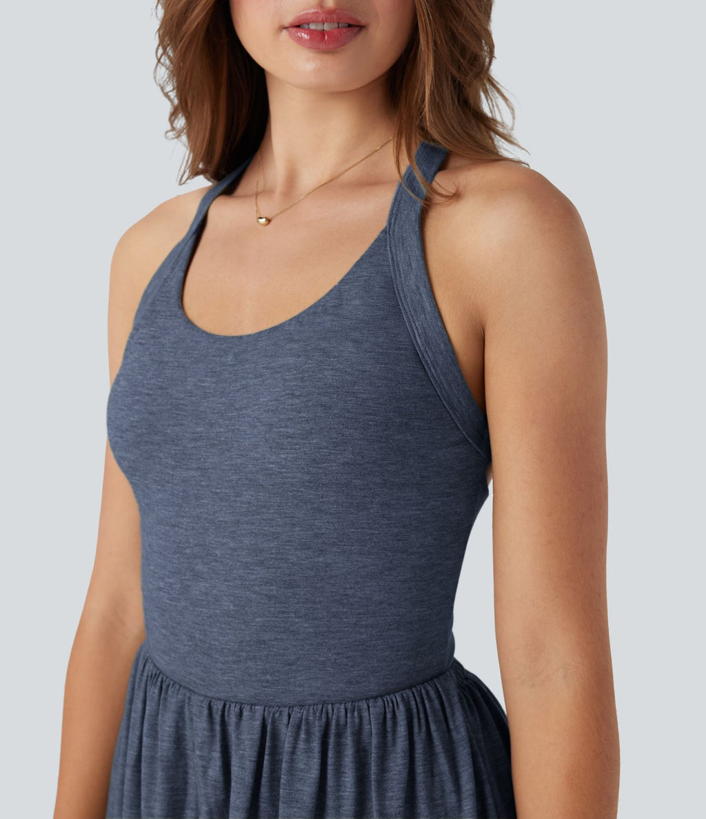 Combi-short 2-en-1 avec coussinets et poches - Édition Easy Peasy