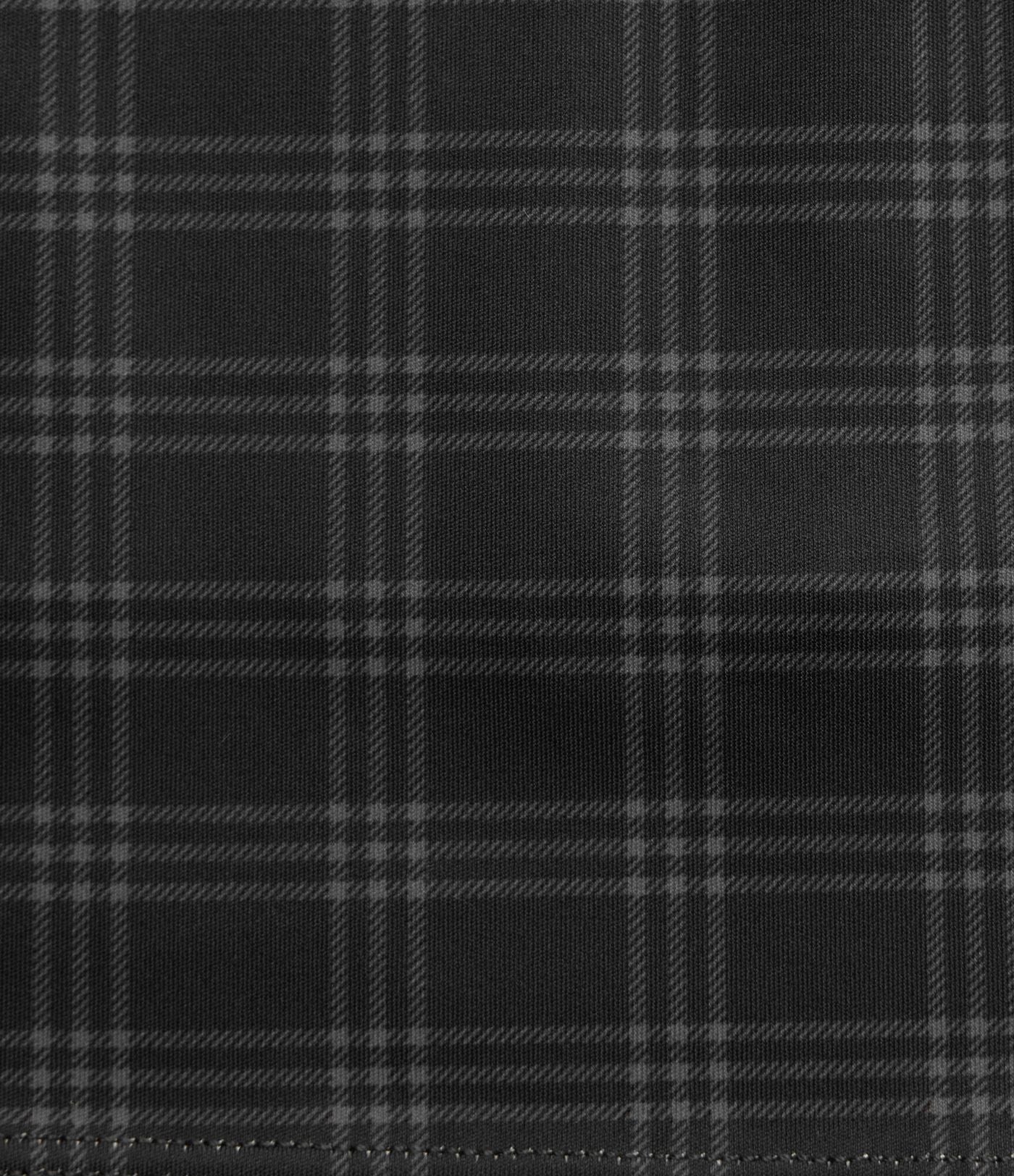 Short tailleur droit à carreaux taille haute avec poches