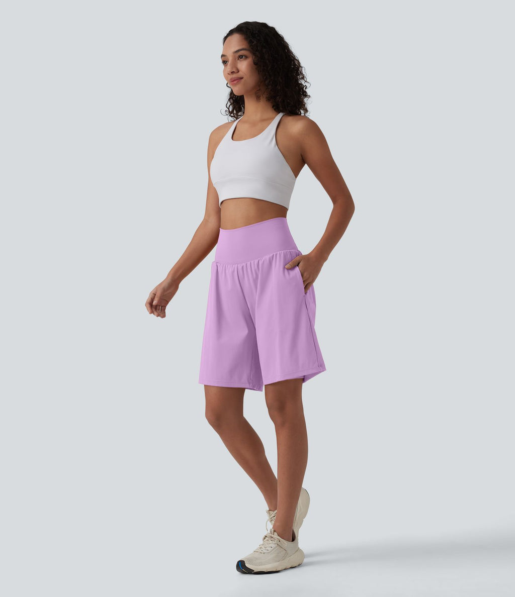 Short de yoga 2-en-1 SoftlyZero™ Airy taille très haute effet frais InstantCool 22,8 cm avec poches