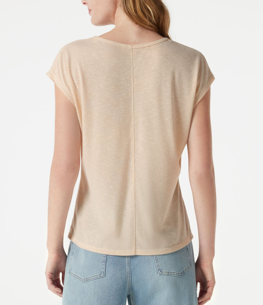T-shirt casual col V à manches courtes