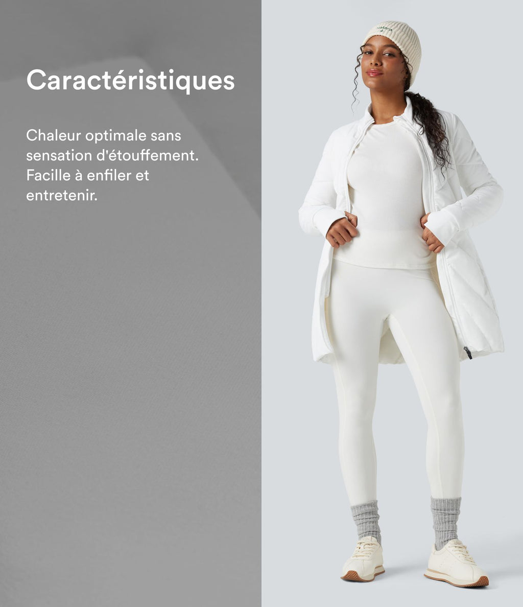 Doudoune PuffFlex col montant double zip avec passants pouces avec poches