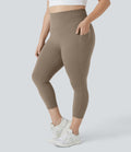 Legging Capri Training Taille Haute Poches Latérales Sculptante Grande Taille
