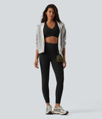 Legging 7/8 Halara UltraSculpt™ randonnée taille haute avec boucle en D et poche zippée