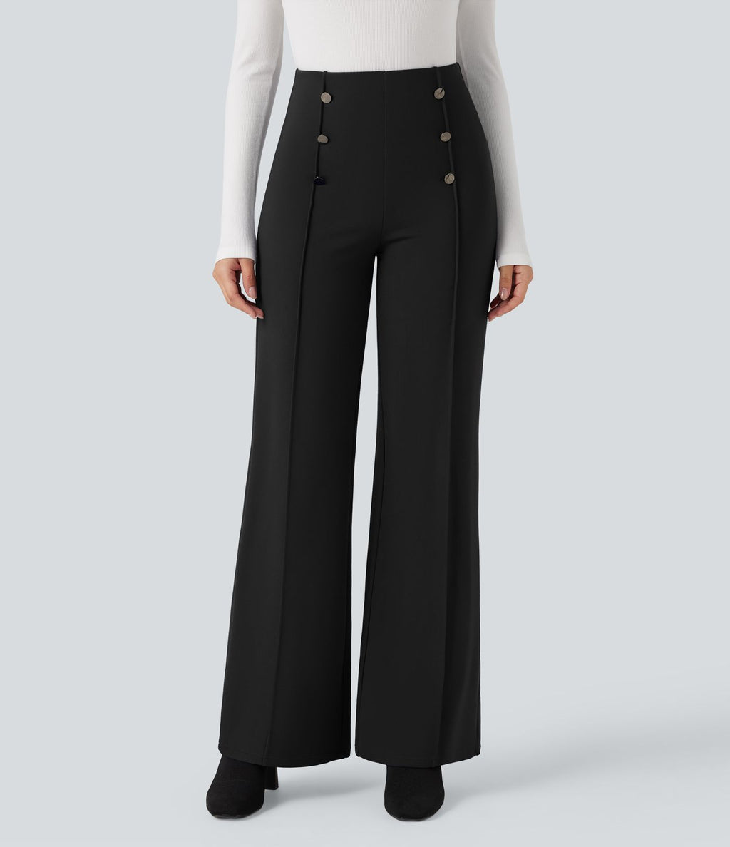 Pantalon tailleur large gainant taille haute Halara Flex™