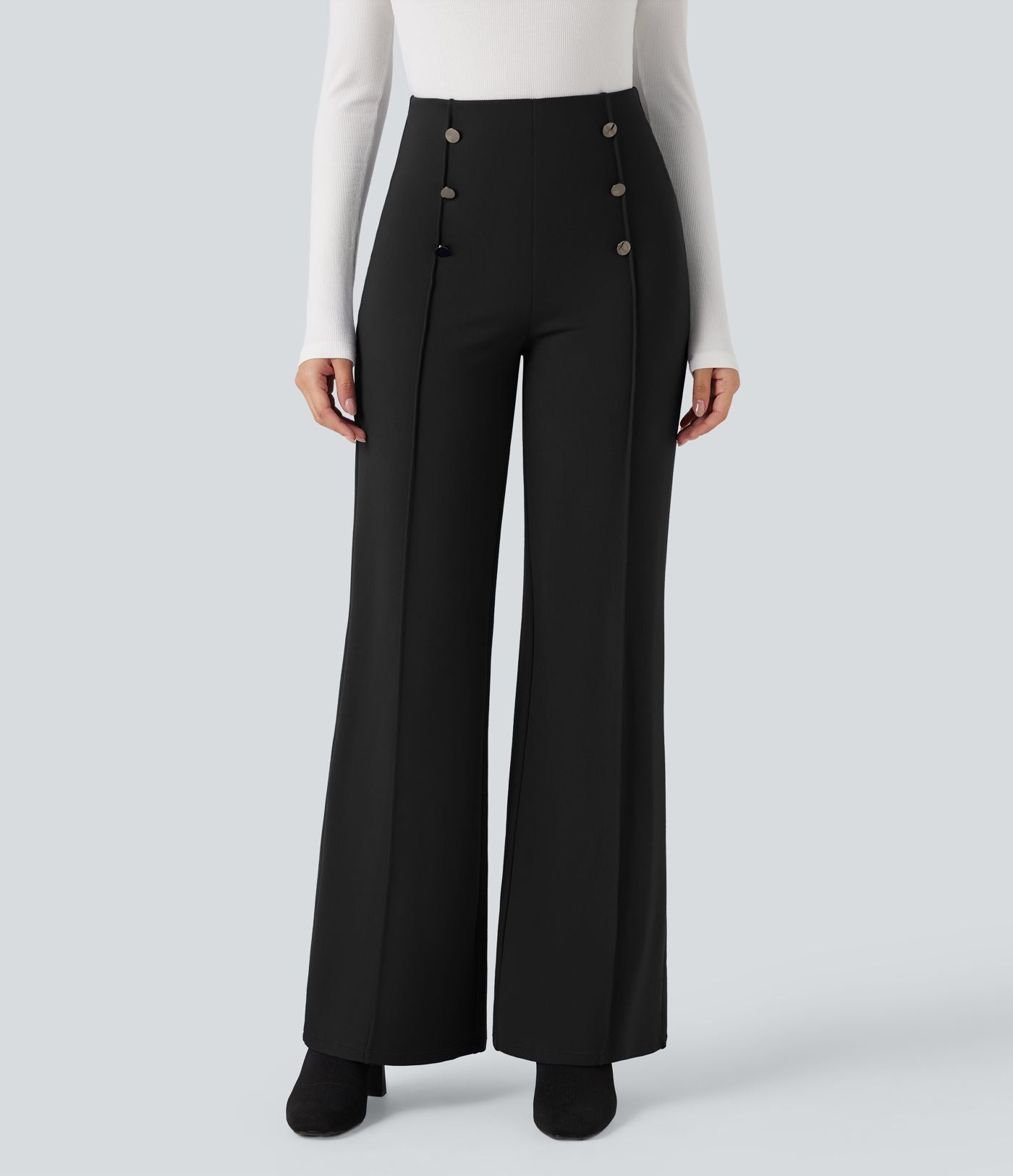 Pantalon tailleur large gainant taille haute Halara Flex™