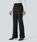 Pantalon tailleur ajusté zippé taille haute Halara Flex™ avec poches