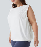 Débardeur yoga grande taille col rond Cool Touch - UPF50+