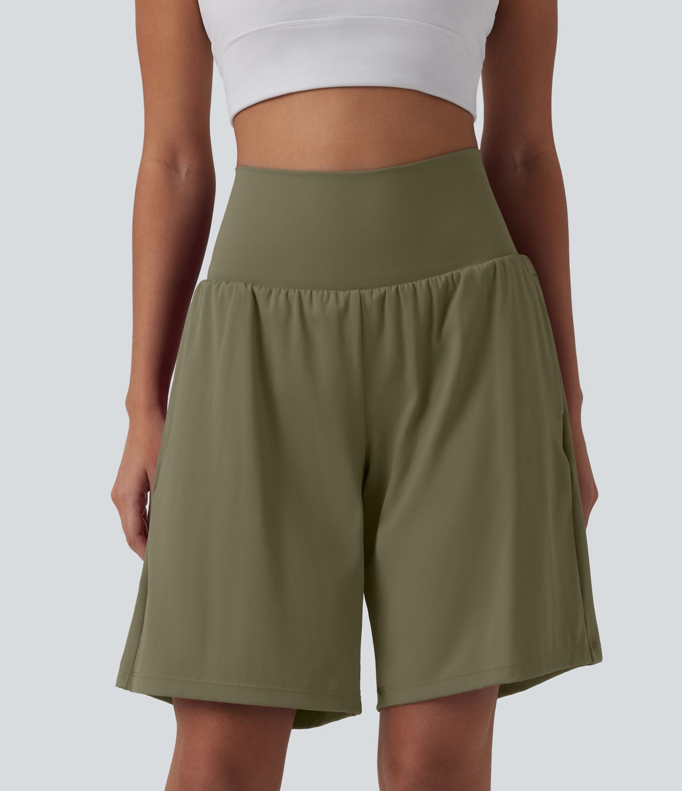 Short de yoga 2-en-1 SoftlyZero™ Airy taille très haute effet frais InstantCool 22,8 cm avec poches