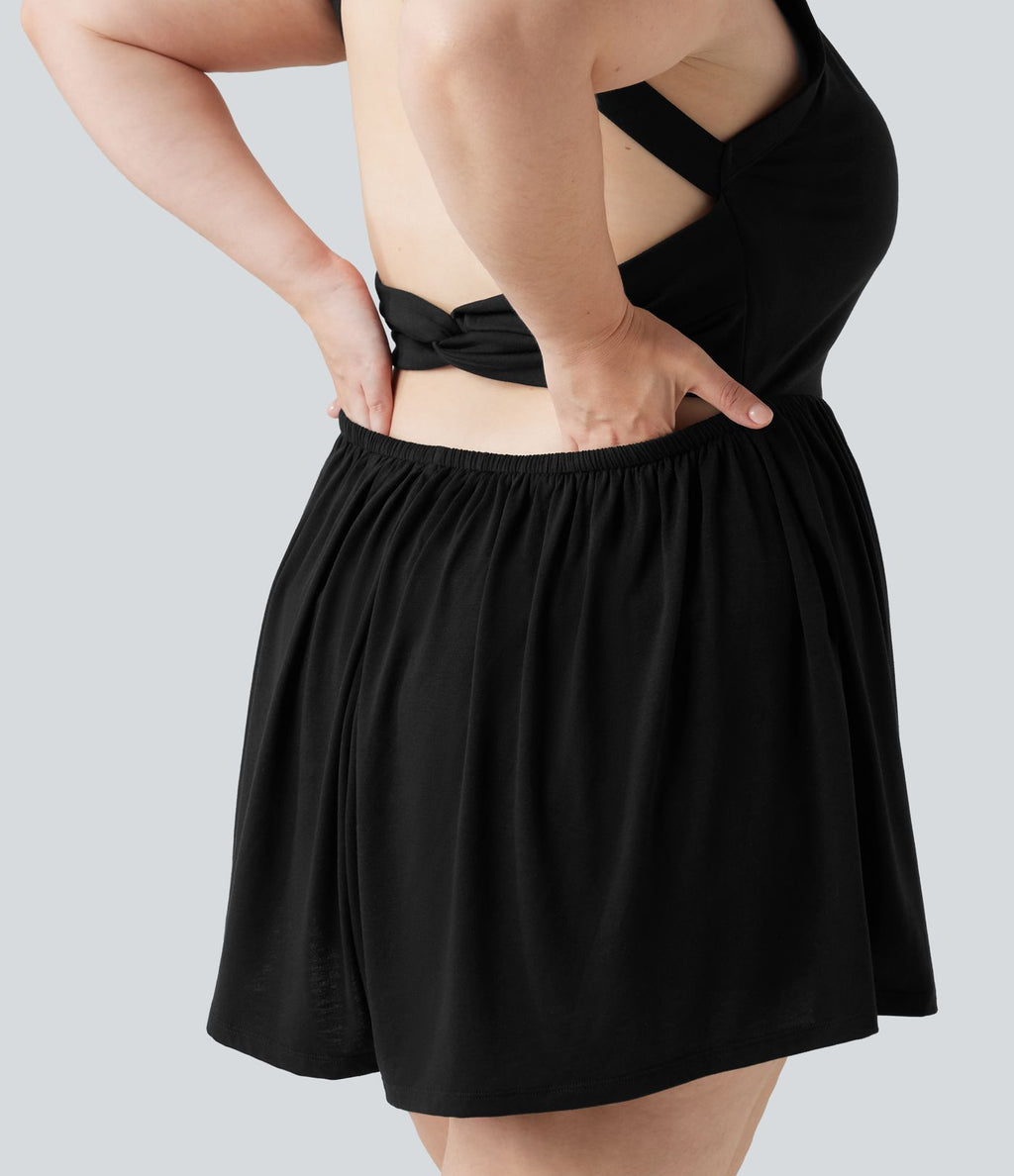 Combishort grande taille avec coussinets amovibles, poches et design accès facile Easy Peasy