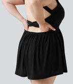 Combishort grande taille avec coussinets amovibles, poches et design accès facile Easy Peasy