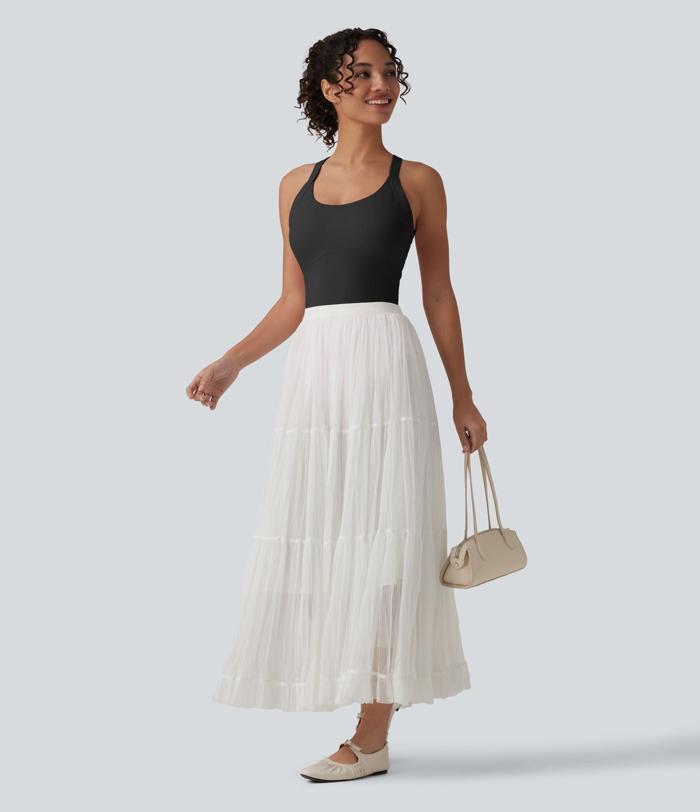 Body SoftlyZero™ Airy col U sans manches dos torsadé ouvert effet frais InstantCool avec boucle réglable et brassière intégrée
