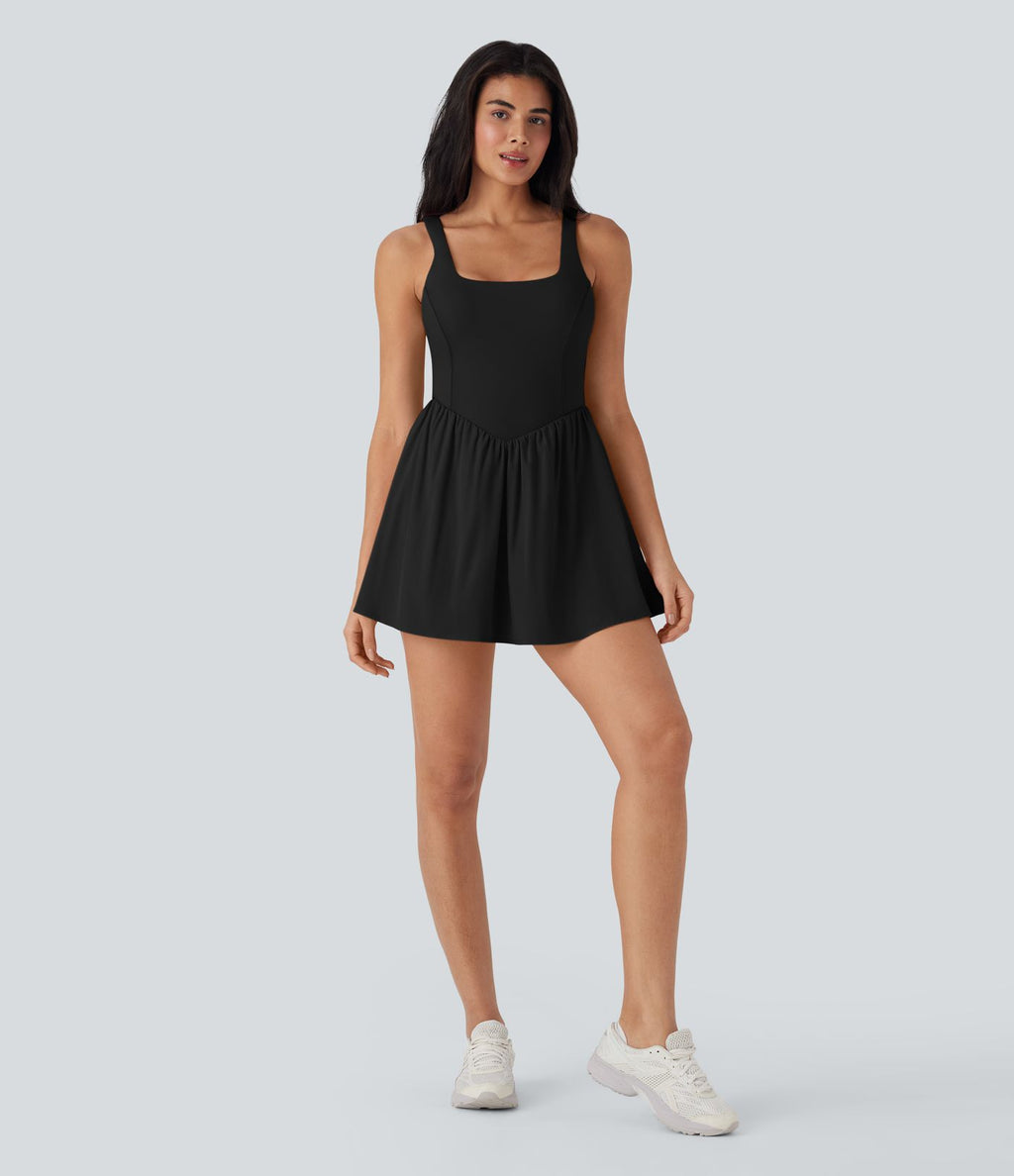 Robe active danse mini 2-en-1 Breezeful™ dos nu avec liens dos séchage rapide et poche latérale - Édition Easy Peasy