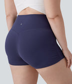 Short cycliste 6 cm de course gainant taille haute grande taille avec fronces et séchage rapide SoftlyZero™