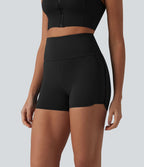 Short de yoga SoftlyZero™ Airy gainant slim taille haute à dos croisé à effet frais InstantCool, ourlet arrondi et poche