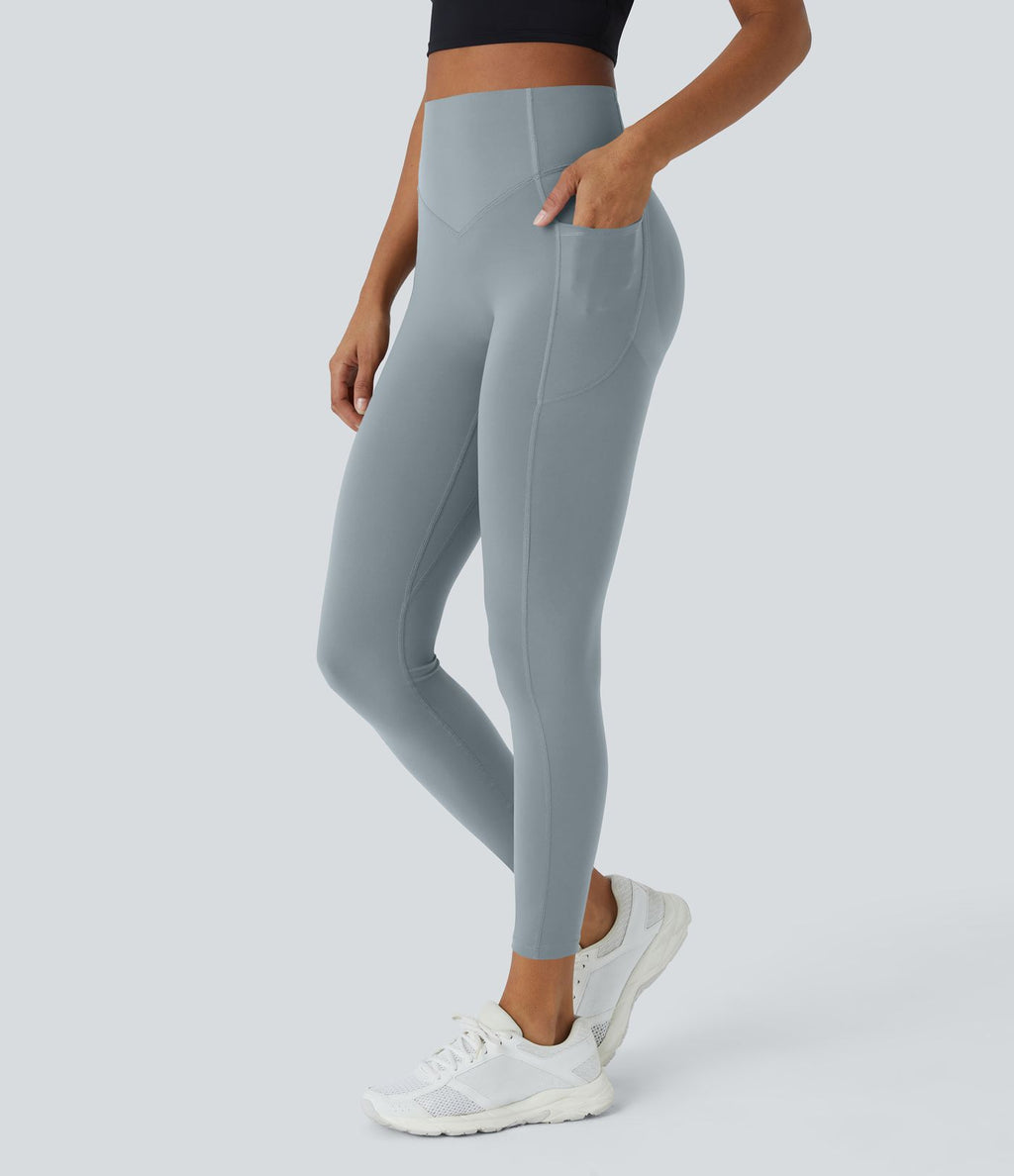 Legging d'entraînement gainant galbant taille haute avec effet scrunch et poches Halara UltraSculpt™