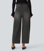 Jean Barrel 7/8 décontracté taille mi-haute avec poches Halara Flex™