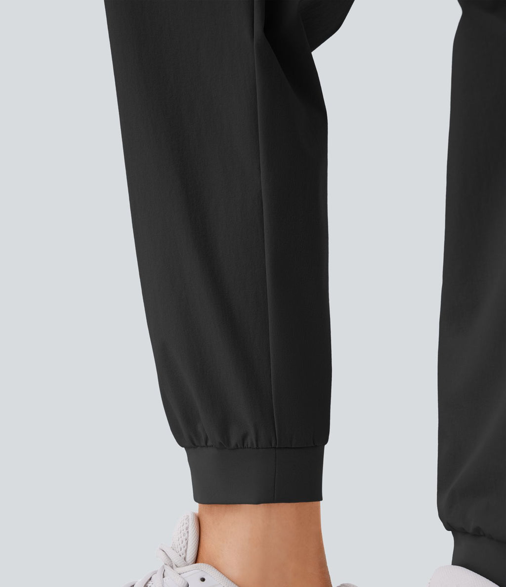 Pantalon de randonnée déperlant et résistant à l'usure, taille moyenne à cordon, poches multiples et doublure polaire