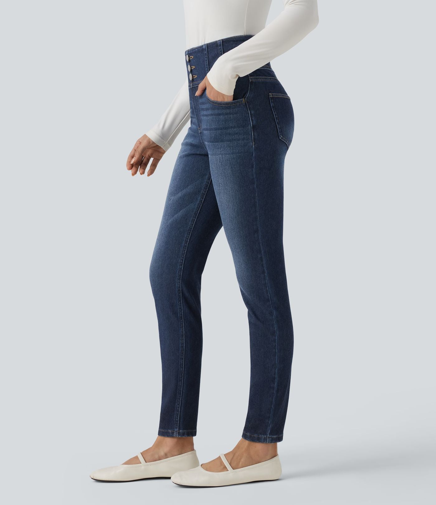Jean skinny Halara Flex™ taille haute avec poches