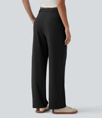 Halara Flex™ DayStretch Pantalon tailleur asymétrique jambe droite taille mi-haute avec poches