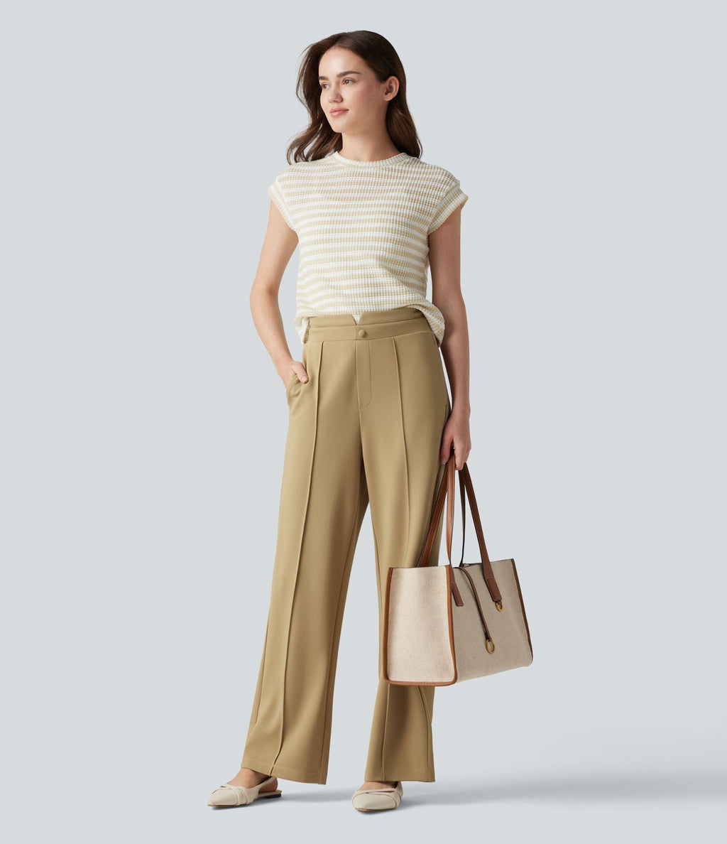 Pantalon de travail droit taille haute Halara Flex™ avec poches