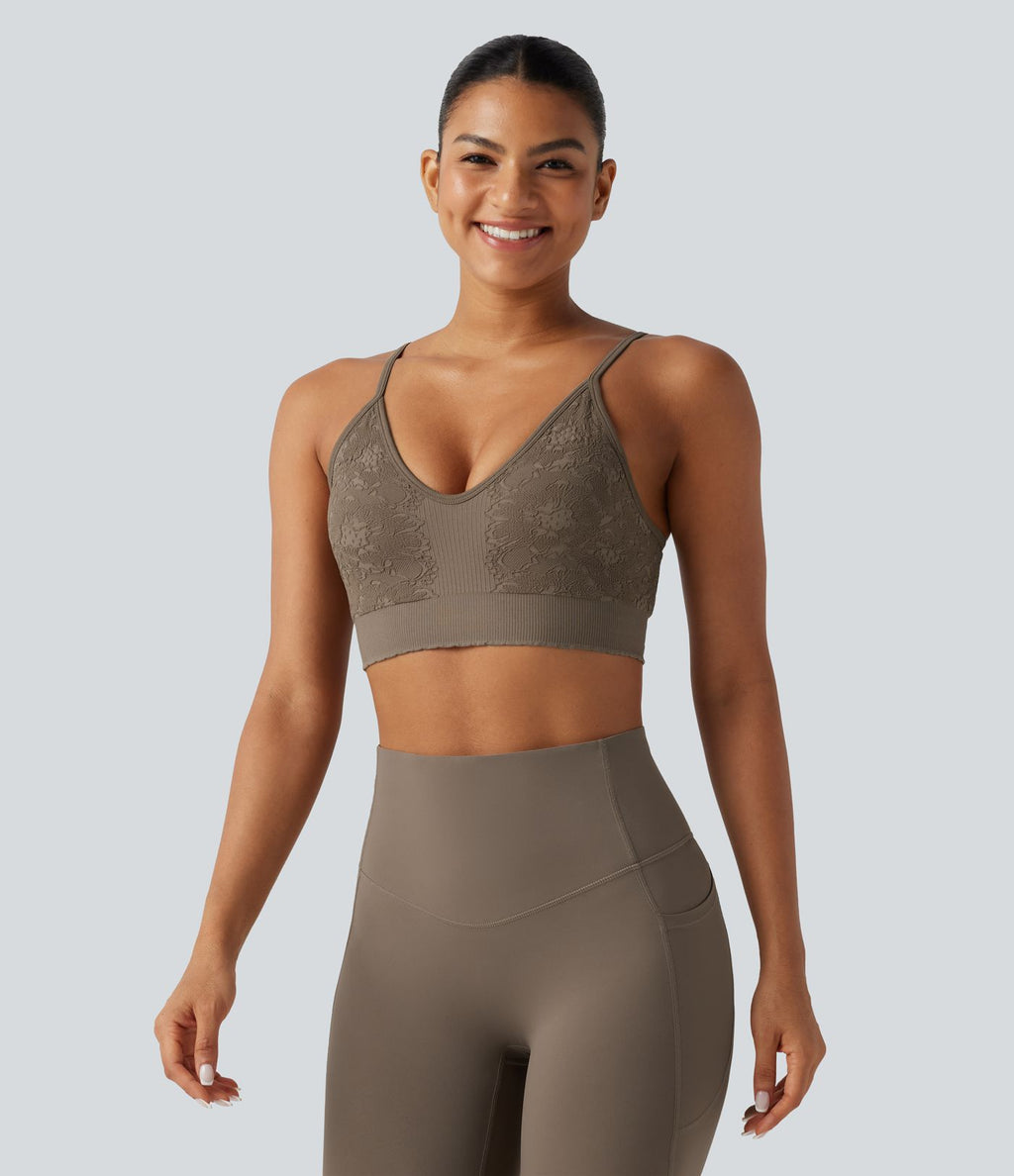 Brassière de sport yoga maintien léger sans couture OneForm Seamless Flow