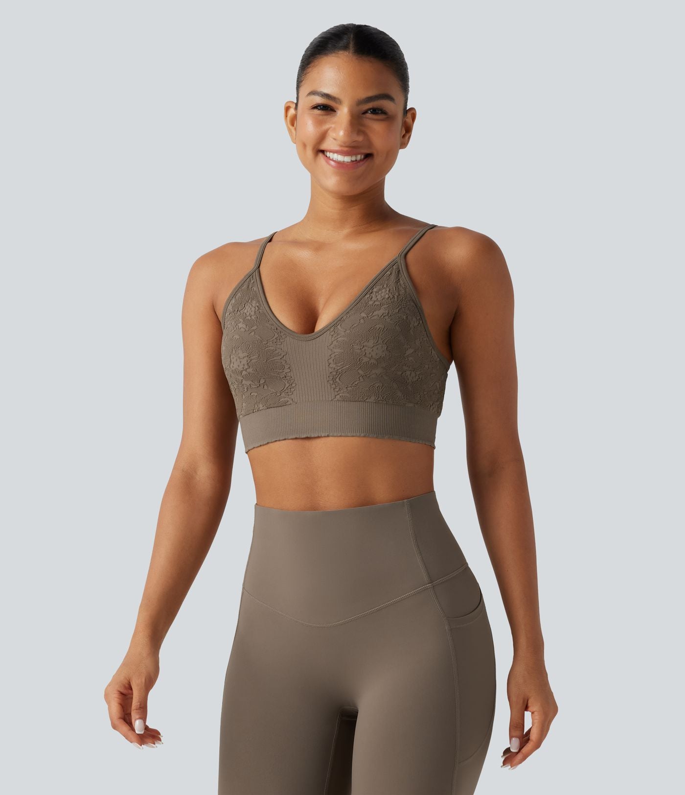 Brassière de sport yoga maintien léger sans couture OneForm Seamless Flow