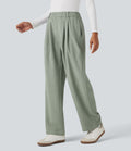 Pantalon taille mi-haute avec poches