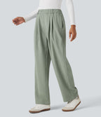 Pantalon taille mi-haute avec poches